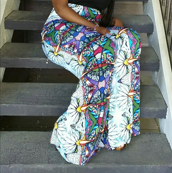 Last one HOST PICK*MOSAIC Print PALAZZO PANTS - Picture 4 of 8
